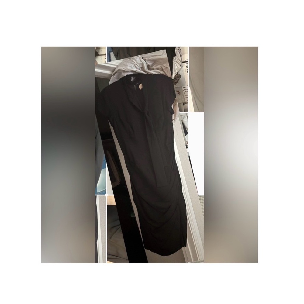 LBD Nicole Miller Atelier Black Midi Dress Sz 4